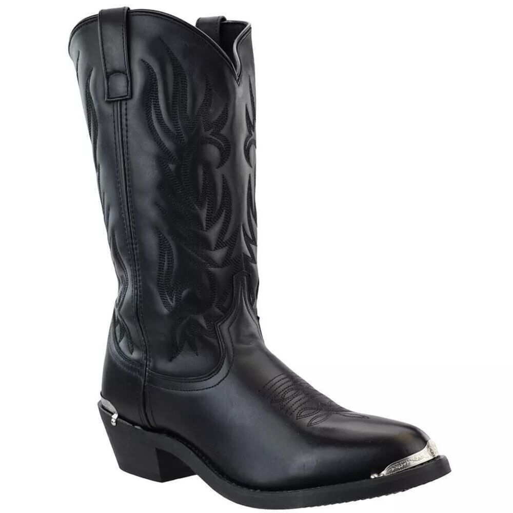 Laredo Mccomb‎ Boots Men's 10D Round Toe Cowboy Black Casual Western Leather